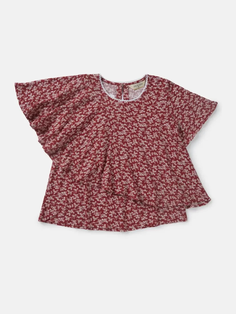 Gini And Jony Boys Red Polka Dots Cotton Shirt Full Sleeves
