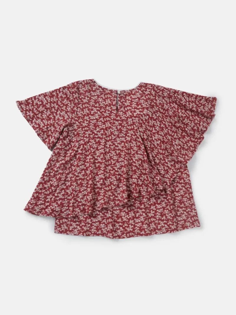 Gini And Jony Boys Red Polka Dots Cotton Shirt Full Sleeves
