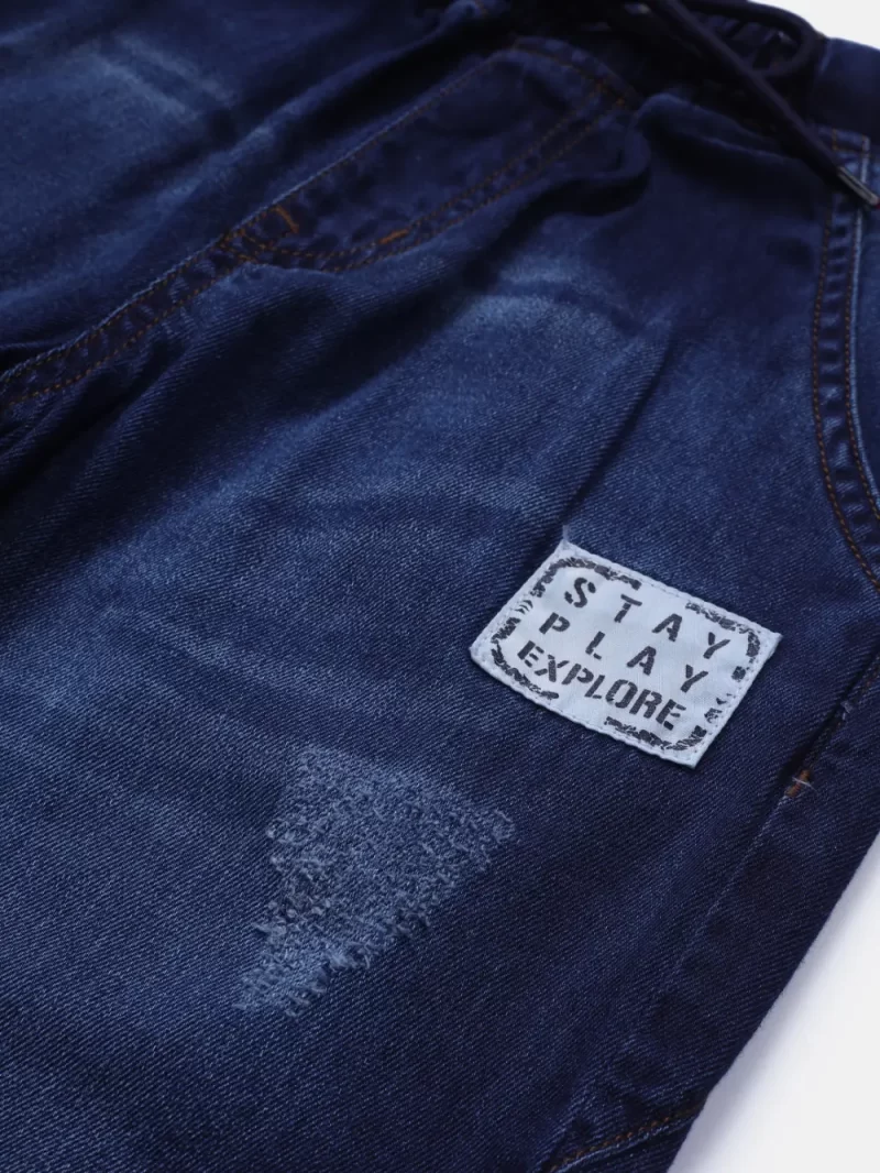 Gini And Jony Boys Blue Washed Denim Bermuda Elasticated