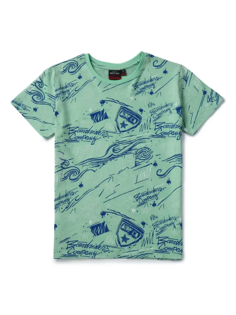 Gini & Jony Boys Green T-Shirt