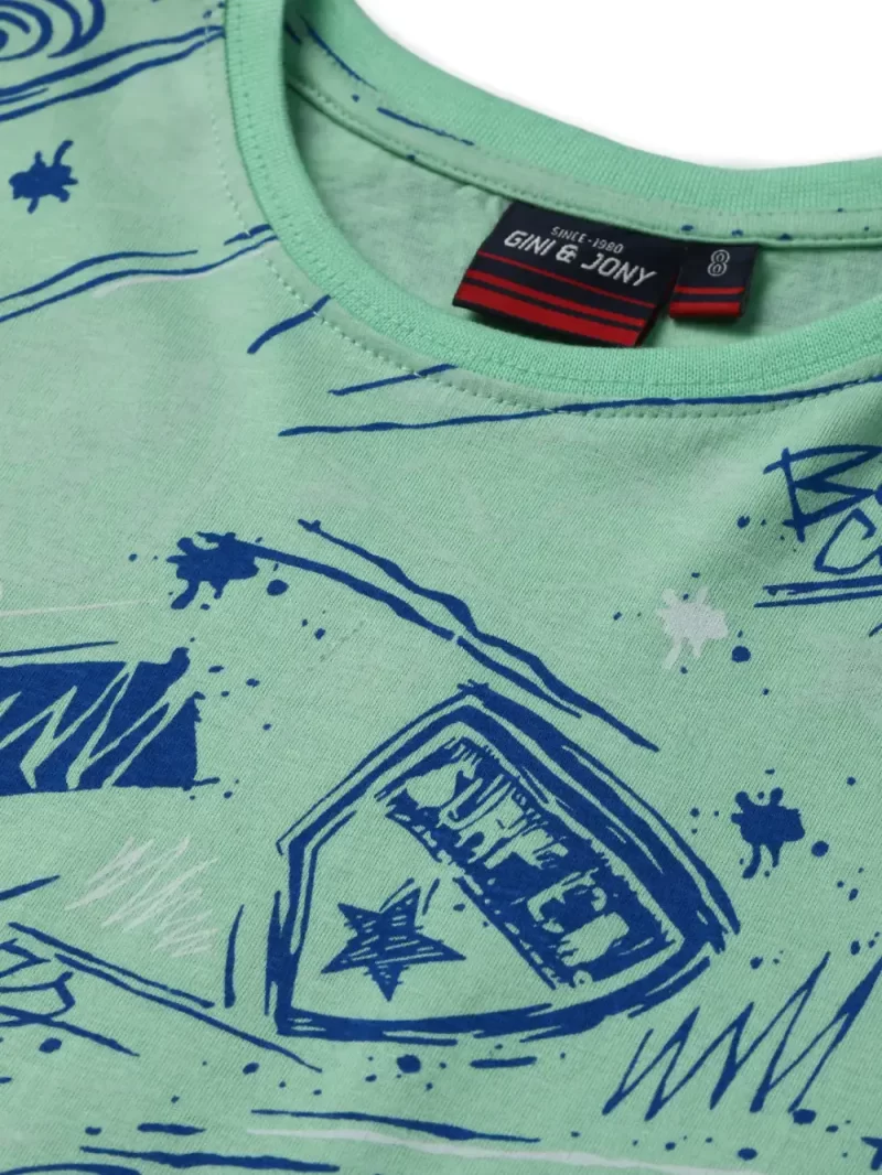 Gini & Jony Boys Green T-Shirt