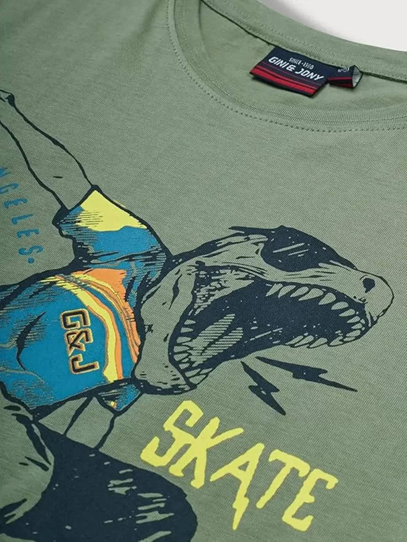 Gini & Jony Boys Green T-Shirt