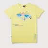 Gini And Jony Boys Yellow Graphic Print Cotton T-Shirt Half Sleeves