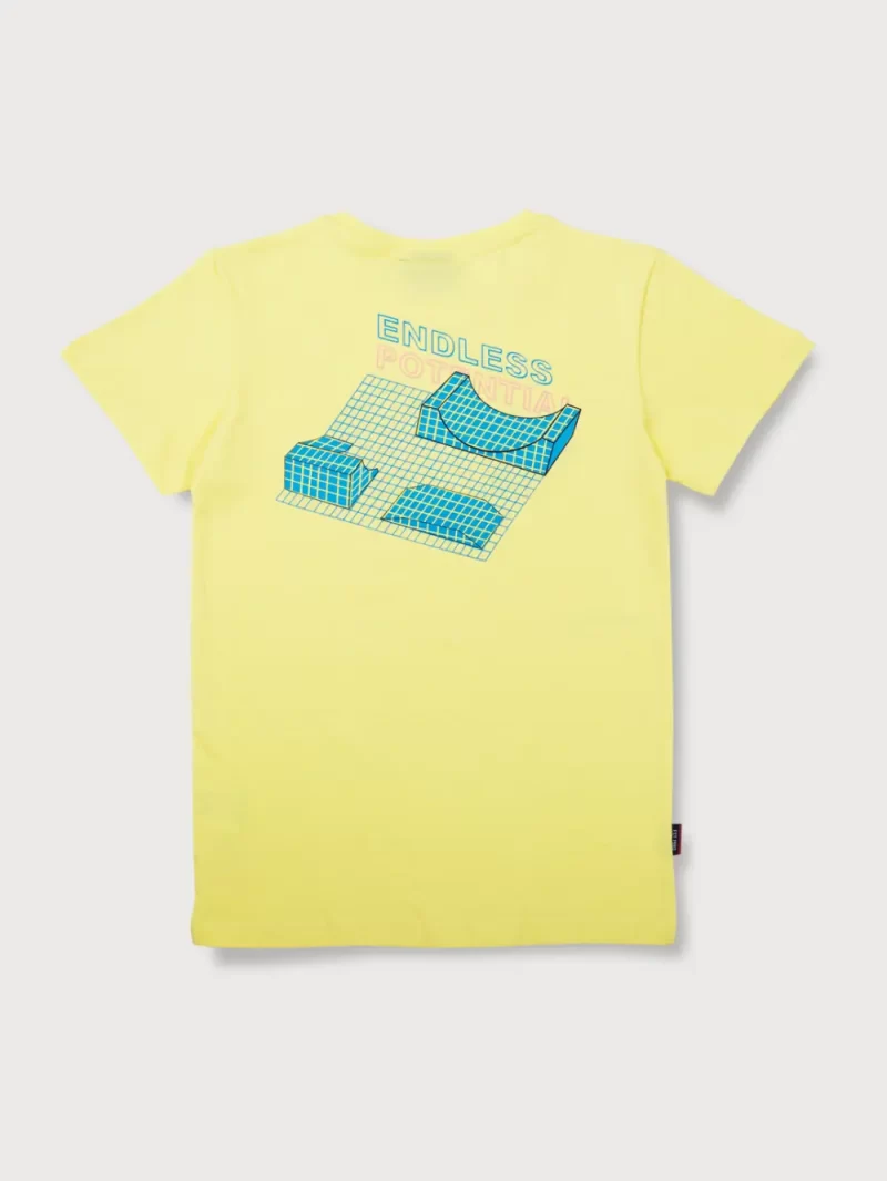 Gini And Jony Boys Yellow Graphic Print Cotton T-Shirt Half Sleeves