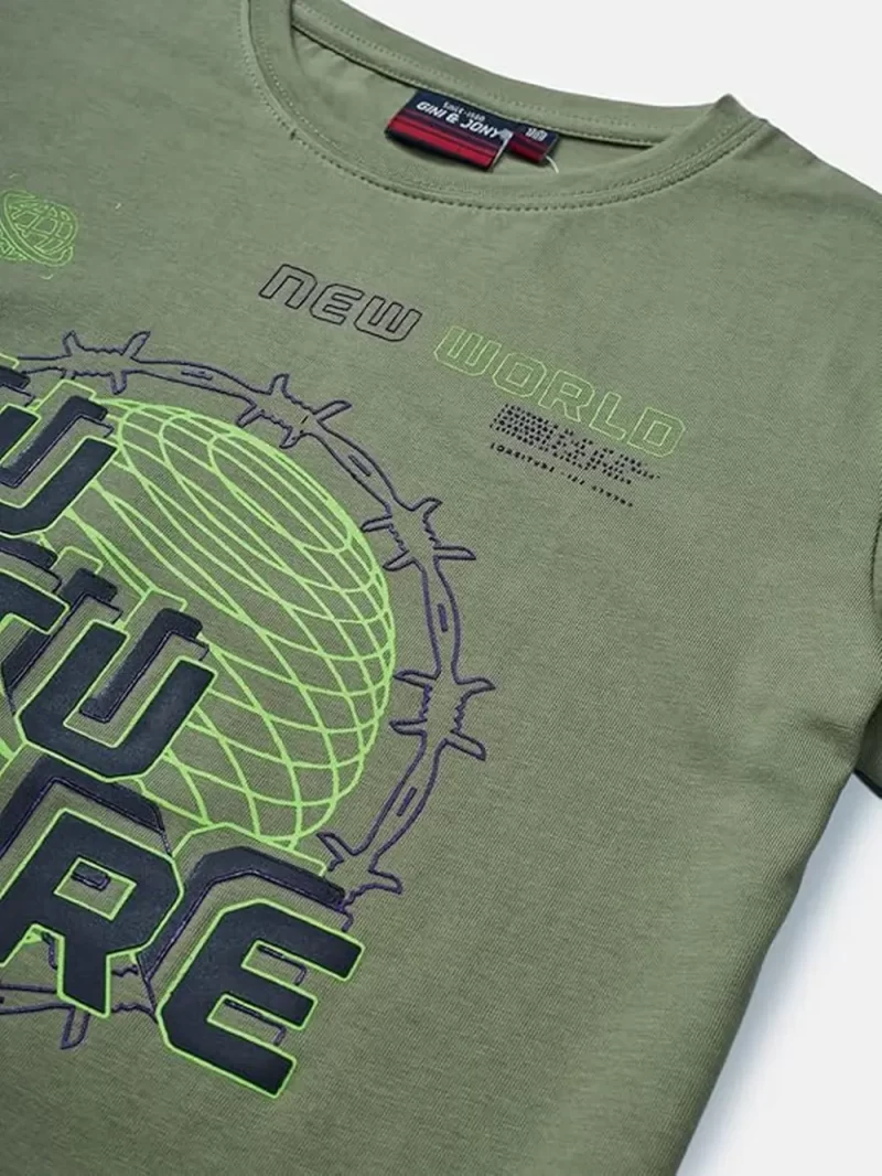 Gini & Jony Boys Green T-Shirt