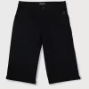 Gini And Jony Boys Black Solid Cotton Bermuda Fixed Waist
