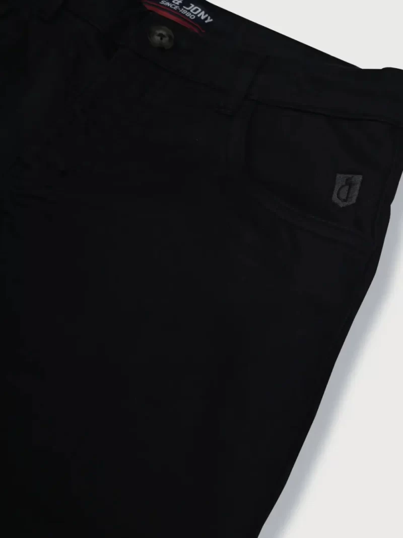 Gini And Jony Boys Black Solid Cotton Bermuda Fixed Waist