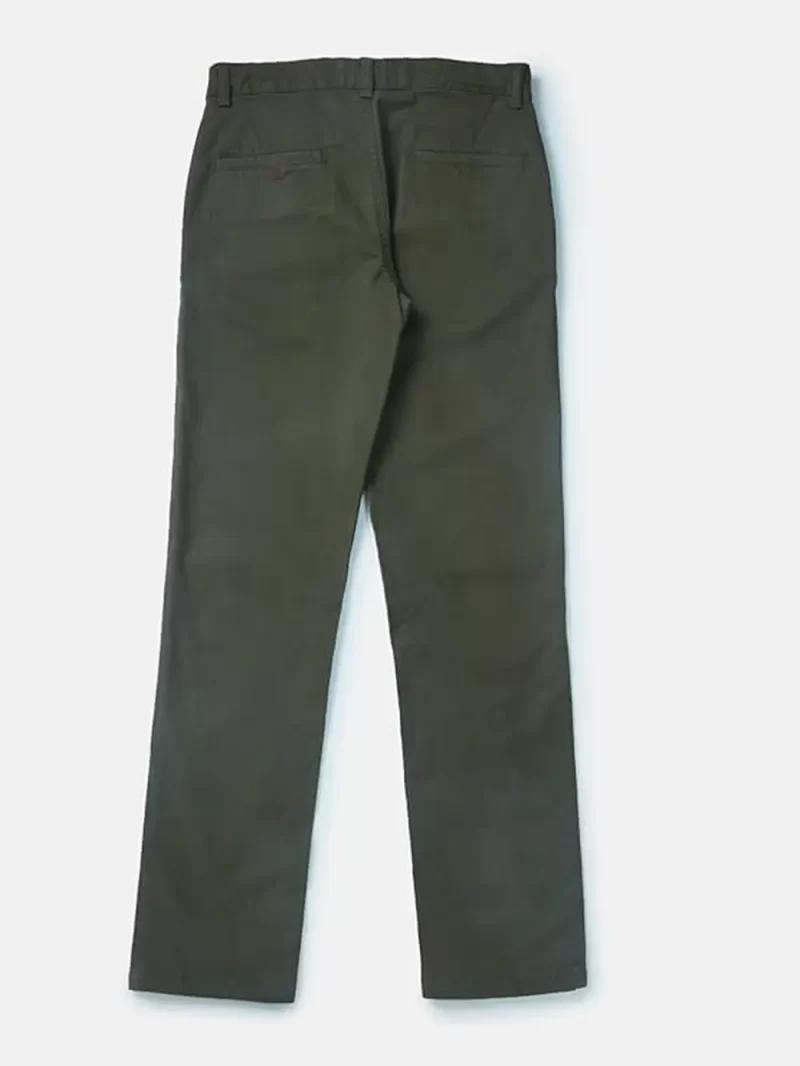 Gini & Jony Boys Olive Green Solid Regular Trouser