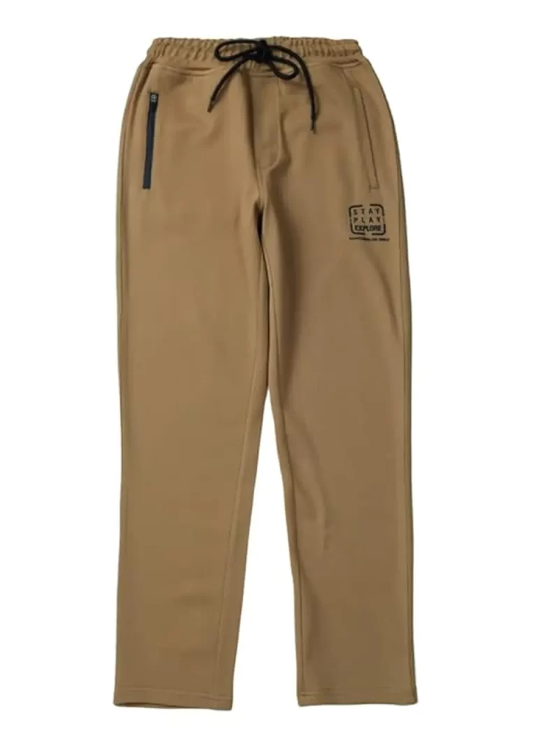 Gini & Jony Boys Brown Solid Polyster Elasticated Track Pant