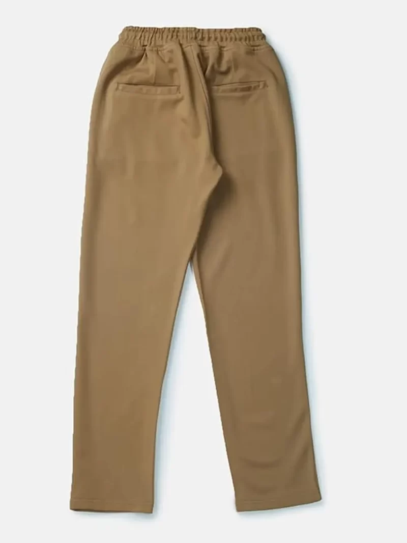 Gini & Jony Boys Brown Solid Polyster Elasticated Track Pant