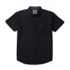 Gini And Jony Boys Black Micro Ditsy Cotton Shirt Half Sleeves