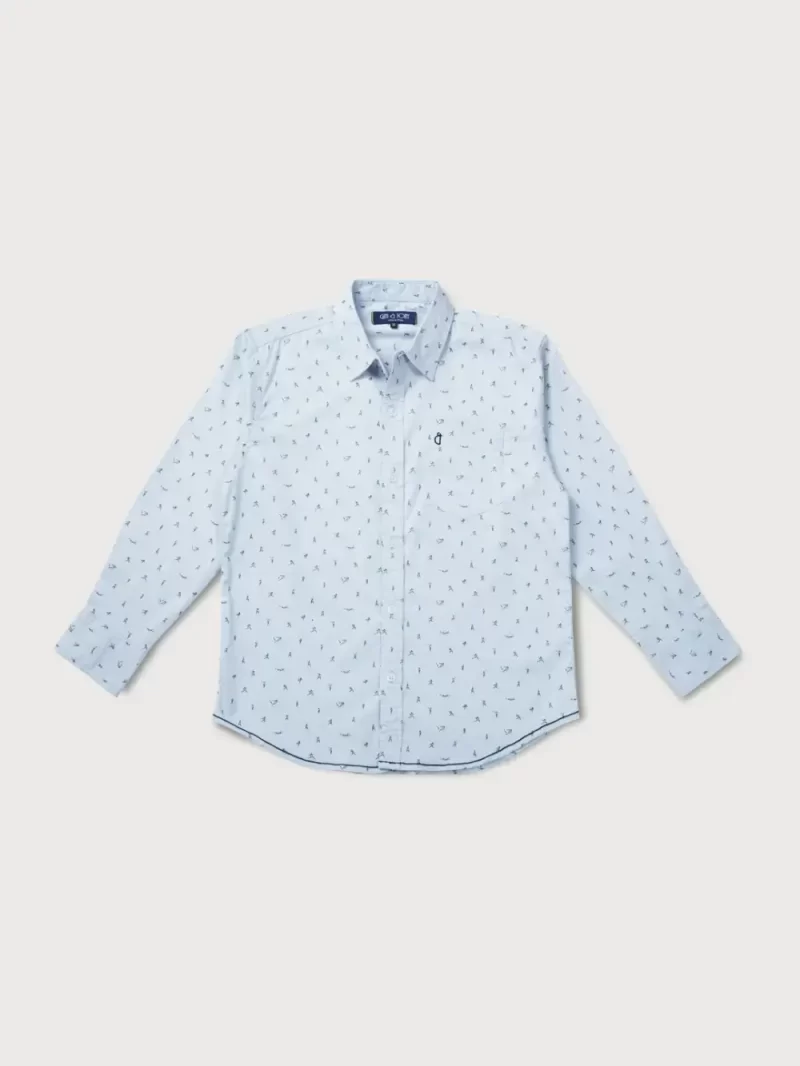 Gini And Jony Boys Solid Cotton Shirt