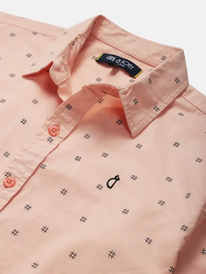 Gini And Jony Boys Solid Cotton Shirt