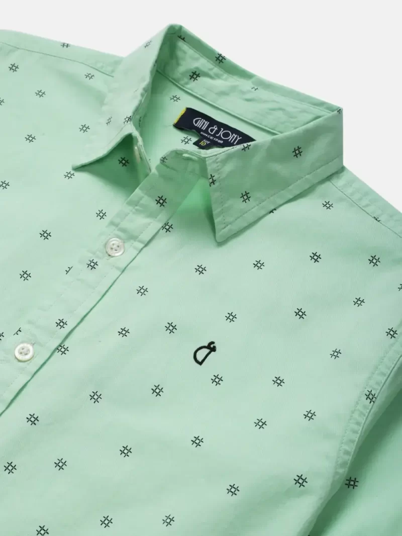 Gini And Jony Boys Solid Cotton Shirt