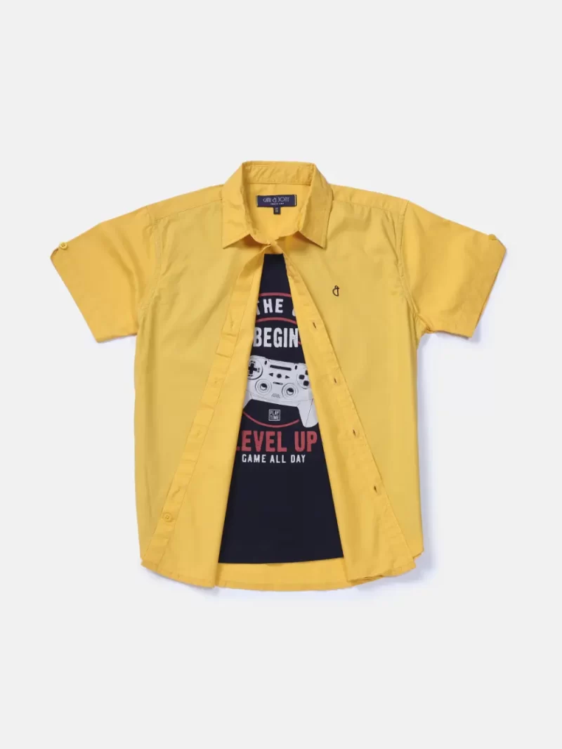 Gini & Jony Boys Yellow Shirt