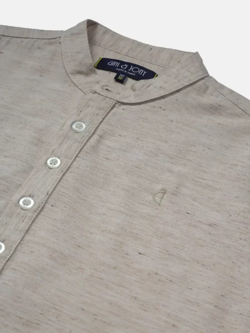 Gini And Jony Boys Solid Cotton Shirt