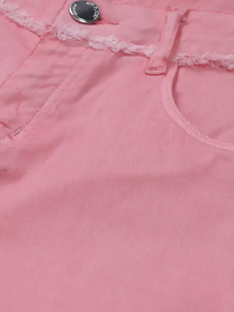 Girls Solid Denim Pedal Pusher