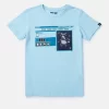 Gini And Jony Boys Blue Graphic Print Cotton T-Shirt Half Sleeves