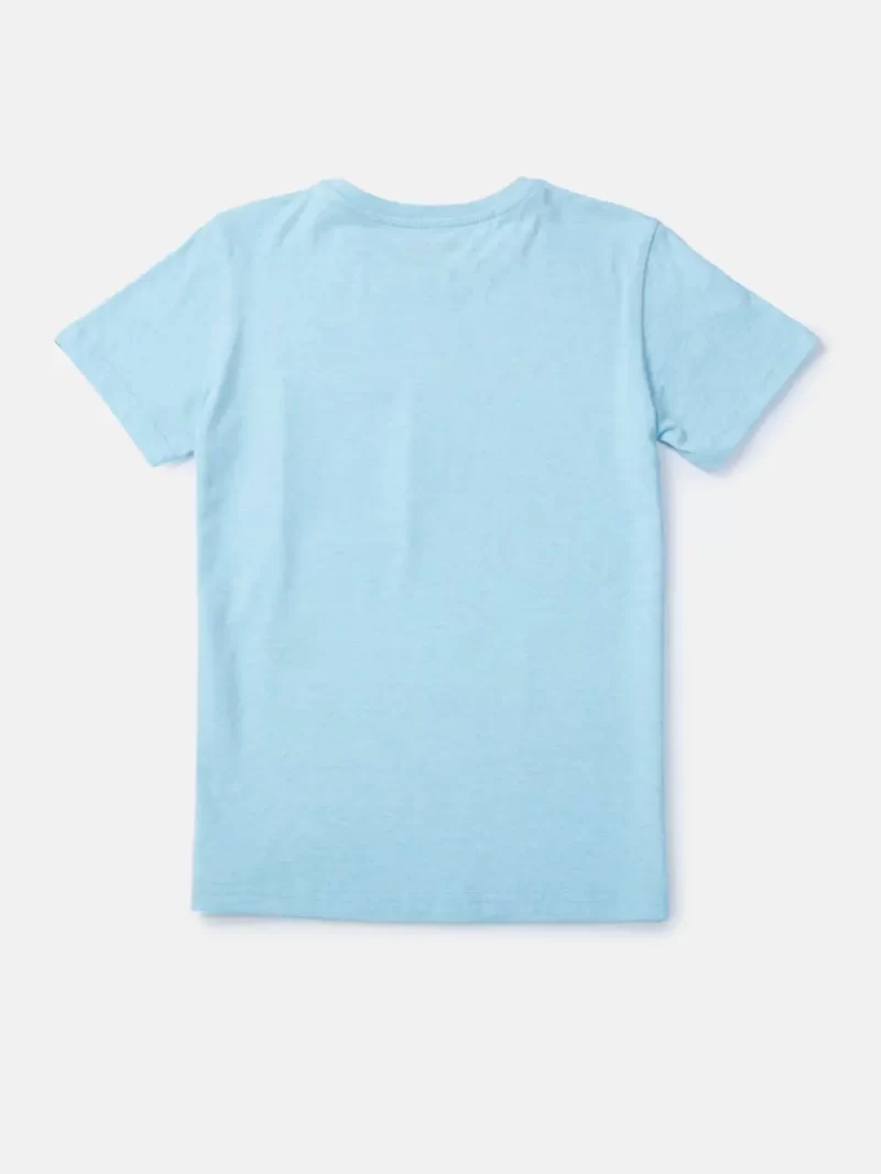 Gini And Jony Boys Blue Graphic Print Cotton T-Shirt Half Sleeves