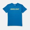 Gini & Jony Boys’ Blue T-Shirt Knitshand-Wash Regular Fit