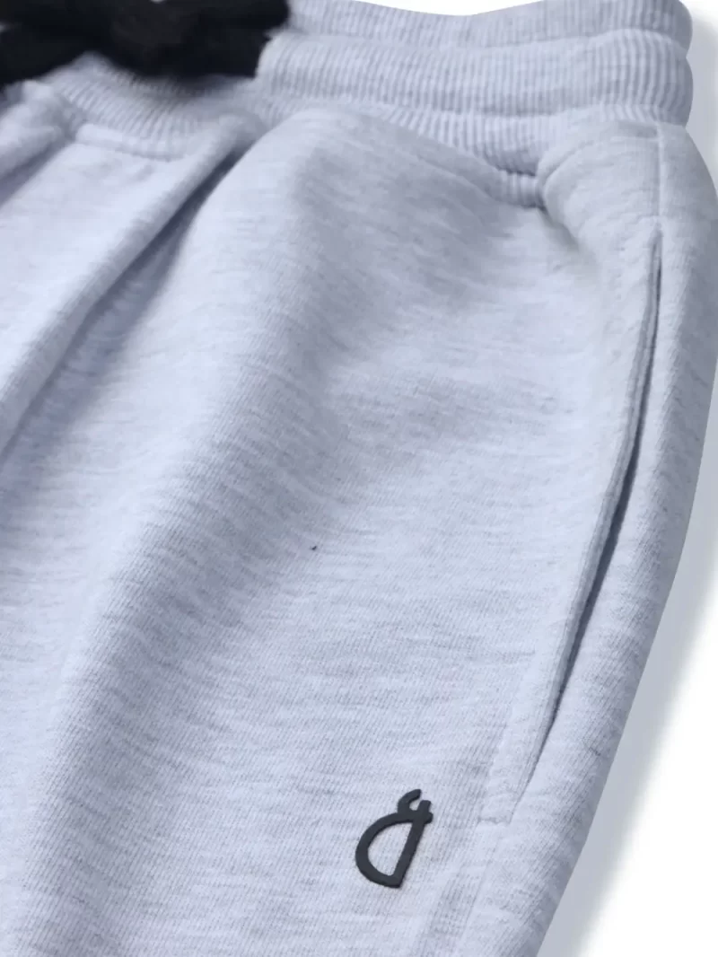 Gini And Jony Boys Grey Solid Cotton Elasticated Bermuda