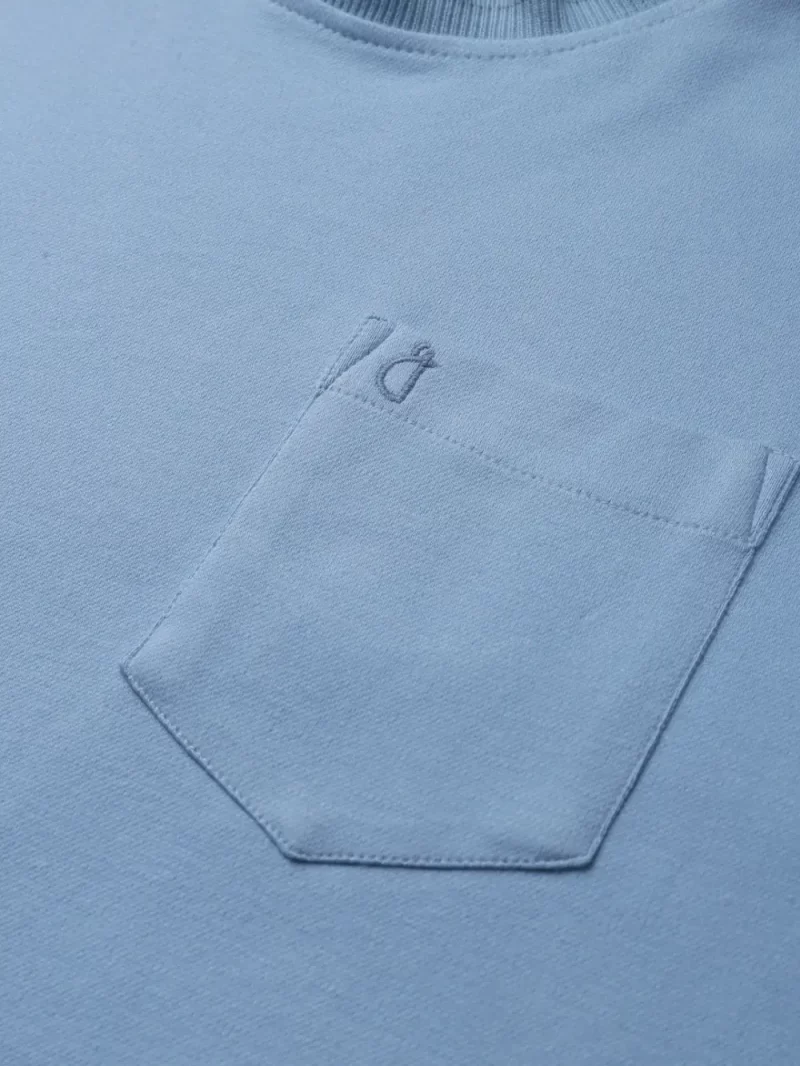 Gini & Jony Boys Blue Solid Knits T-Shirt Half Sleeves