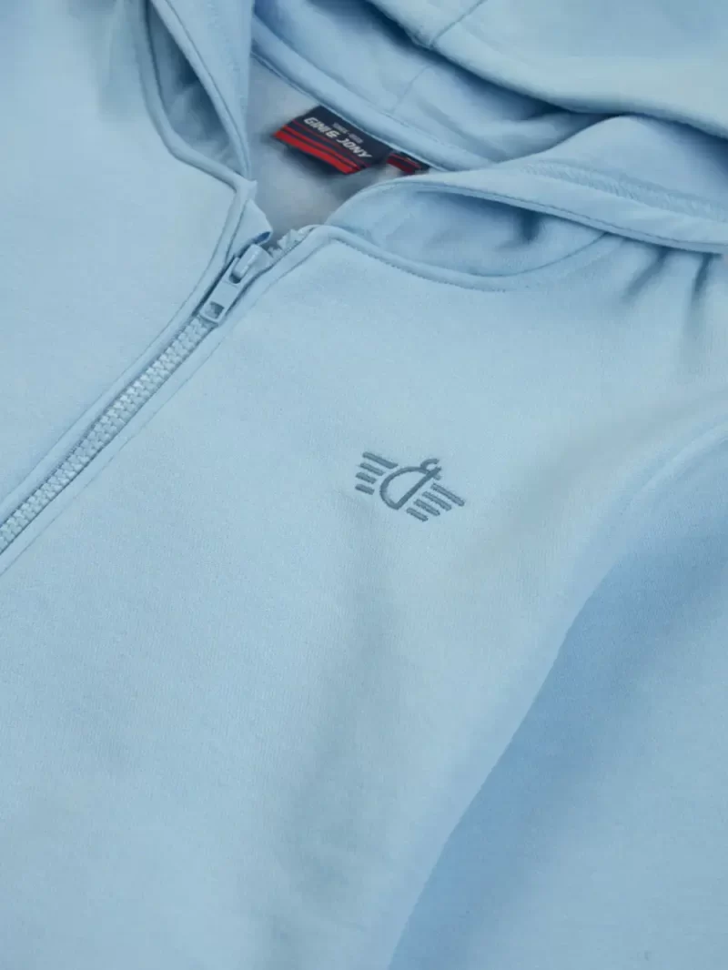 Gini & Jony Boys Blue Solid Woven Full Sleeves Knits Jacket