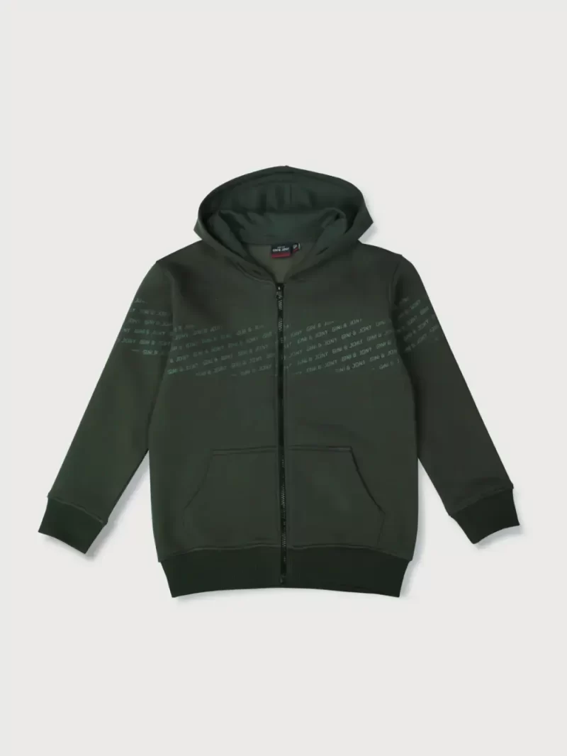 Boys Printed Fleece Knits Jacket