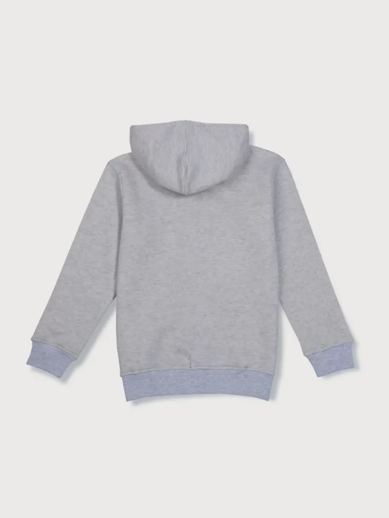 Gini And Jony Boys Grey Solid Cotton Knits Jacket Full Sleeves