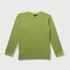 Gini & Jony Boys Green Solid Knits Full Sleeves T-Shirt