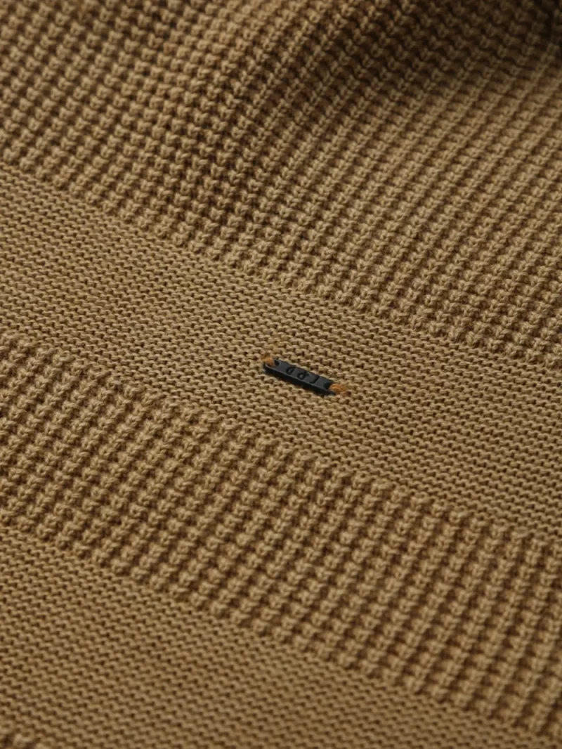 Gini And Jony Boys Brown Solid Acrylic Sweater Full Sleeves