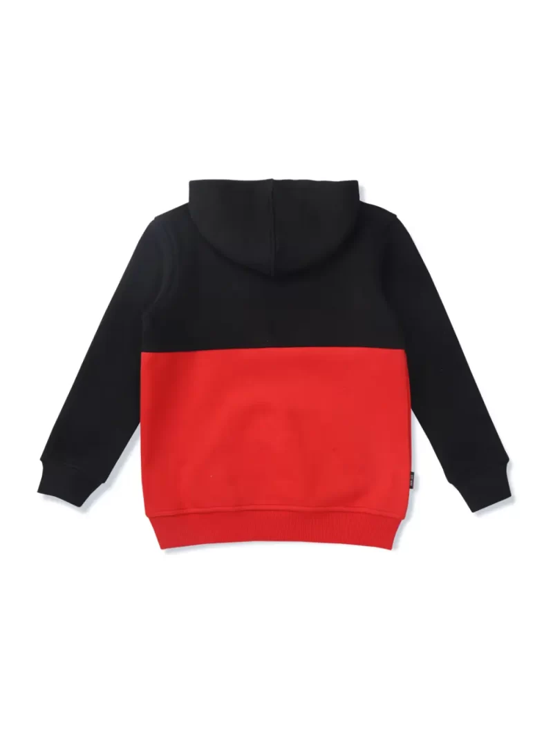 Gini And Jony Boys Black Color Block Cotton Sweat Shirt Full Sleeves