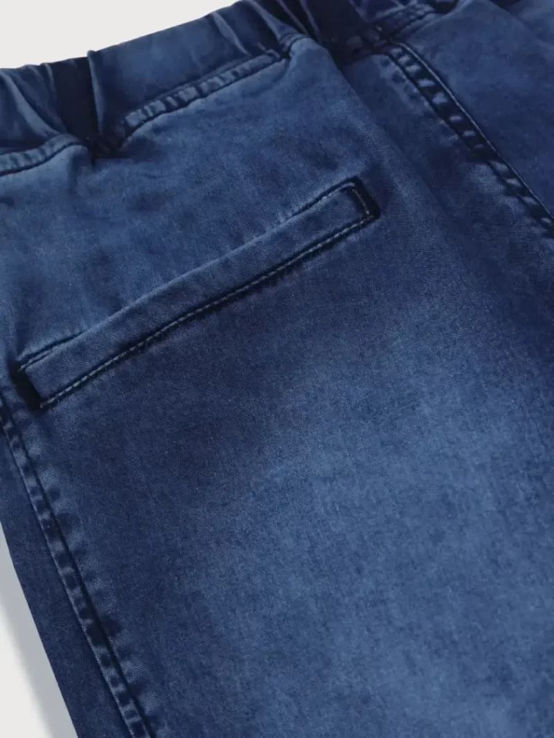 Gini & Jony Boys Blue Washed Denim Elasticated Jeans