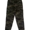Gini And Jony Boys Green Camouflage Cotton Trouser Elasticated