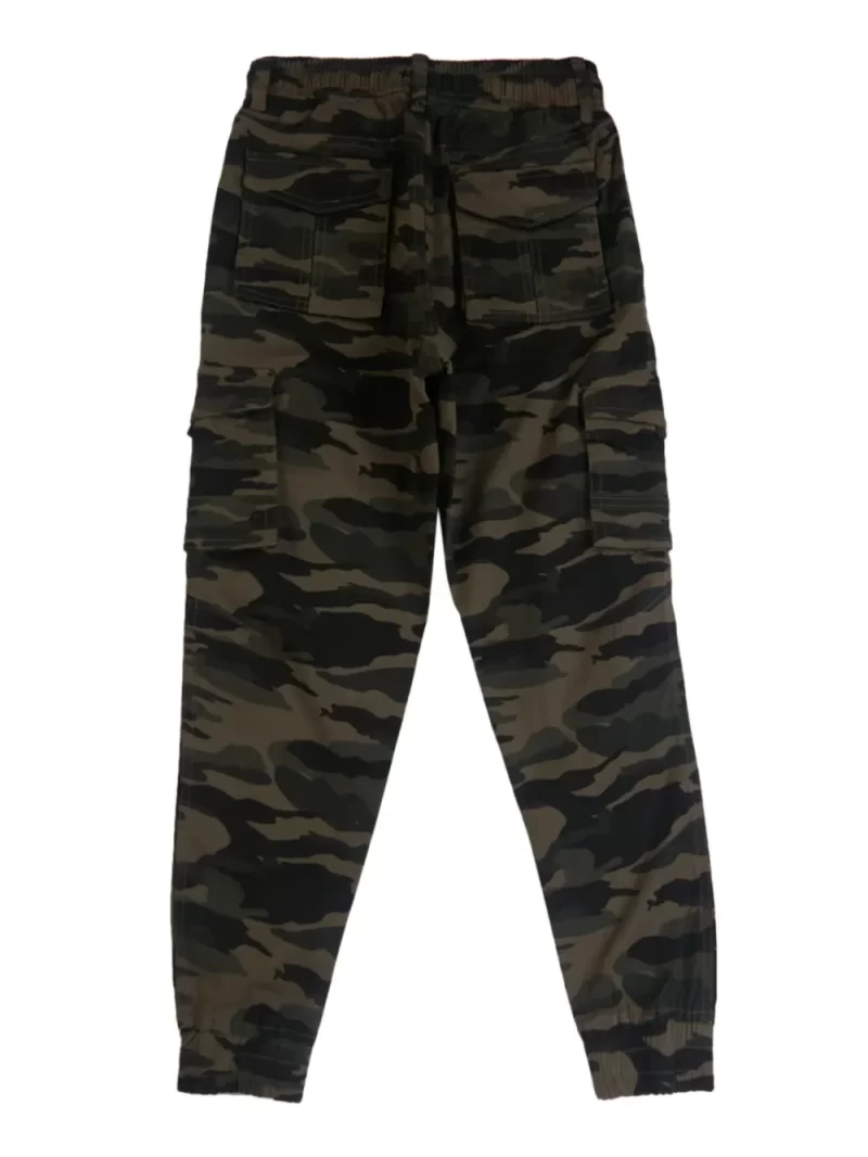 Gini And Jony Boys Green Camouflage Cotton Trouser Elasticated