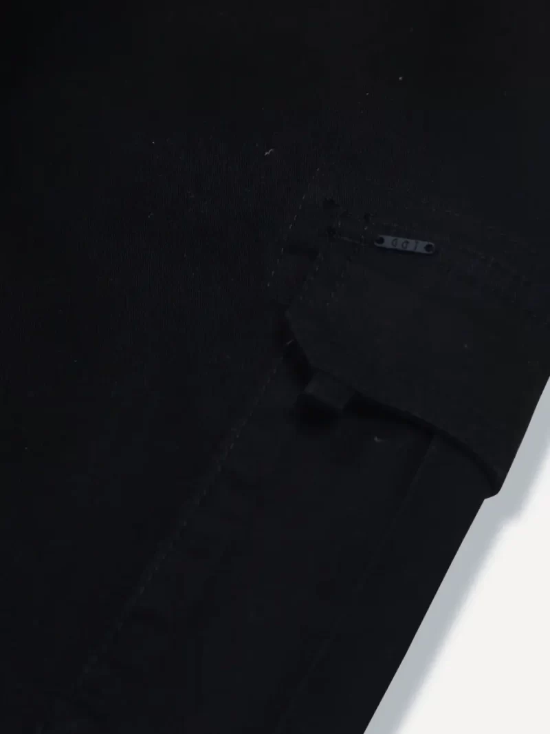 Gini And Jony Boys Black Solid Cotton Trouser Elasticated