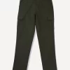 Gini And Jony Boys Green Solid Cotton Trouser Elasticated