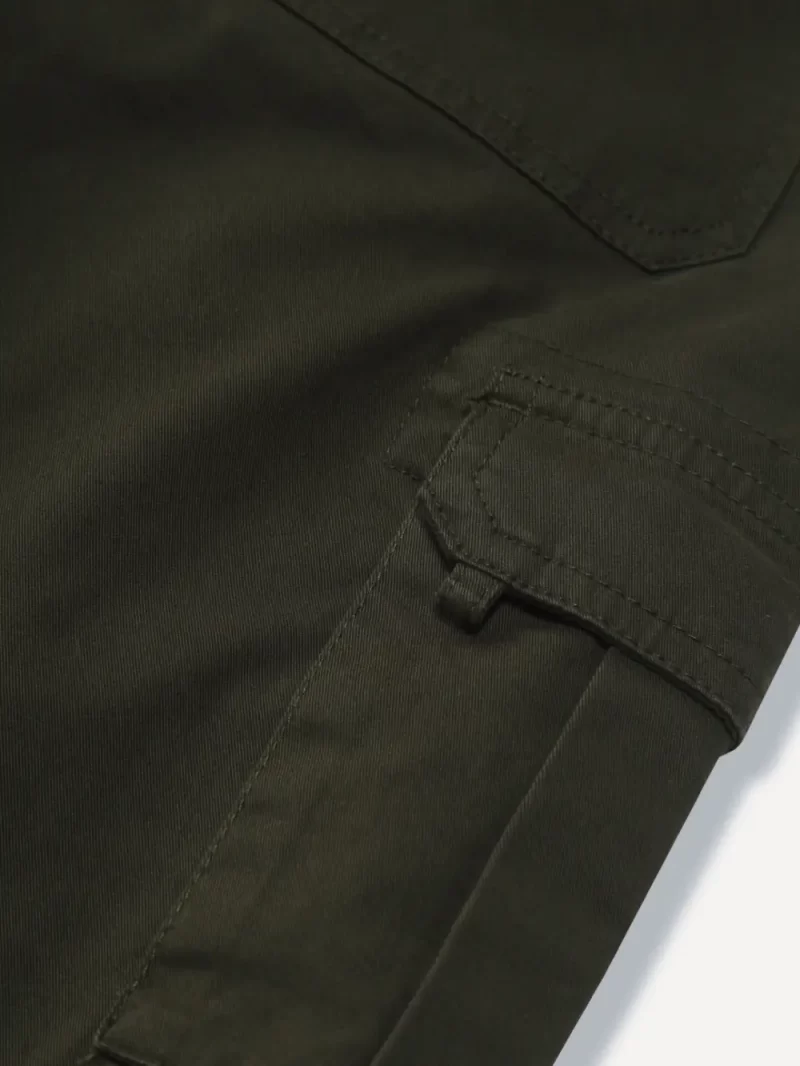 Gini And Jony Boys Green Solid Cotton Trouser Elasticated