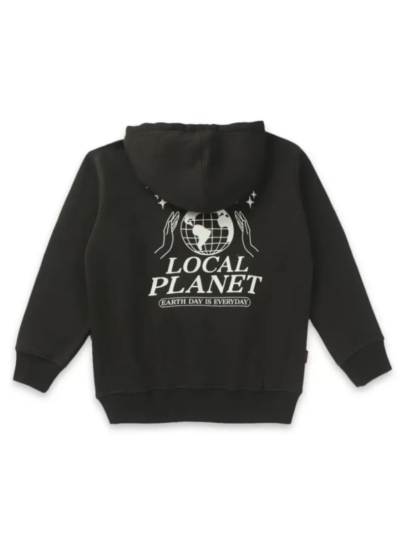 Gini & Jony Boys Black Solid Fleece Full Sleeves Knits Jacket