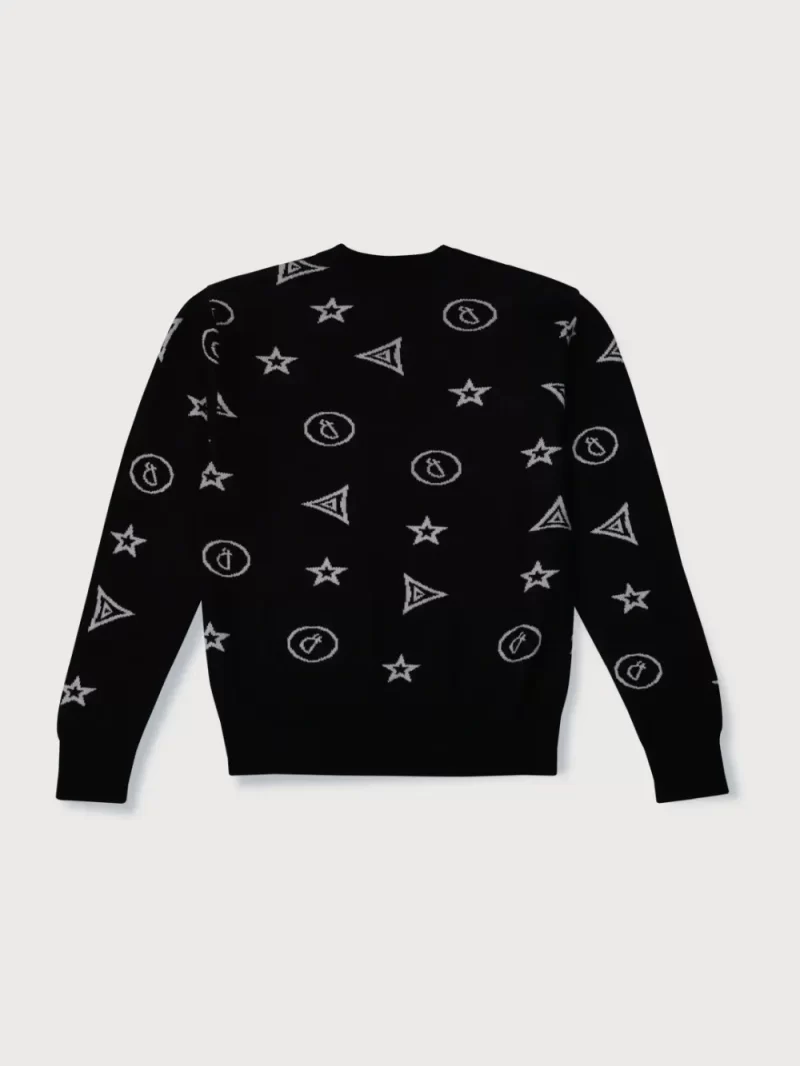 Gini And Jony Boys Black Conversational Print Cotton Sweater Full Sleeves