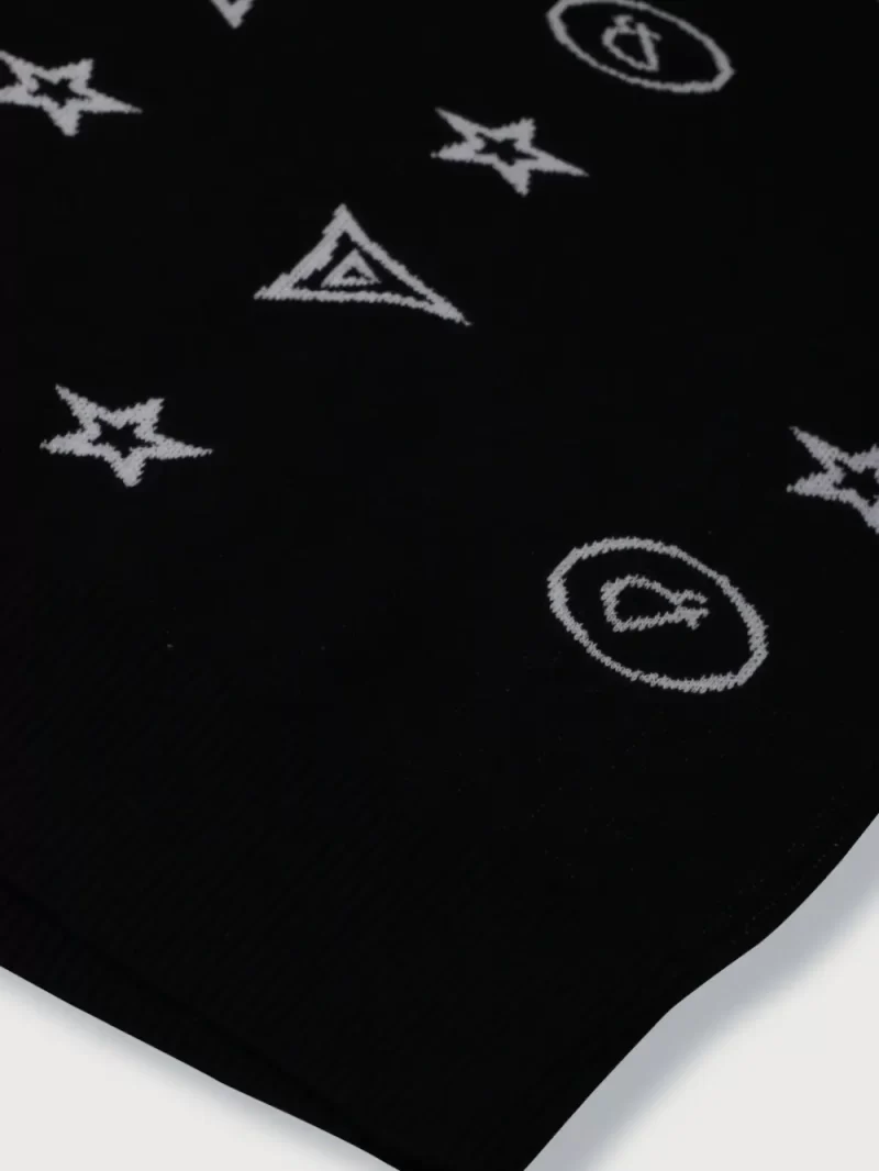 Gini And Jony Boys Black Conversational Print Cotton Sweater Full Sleeves