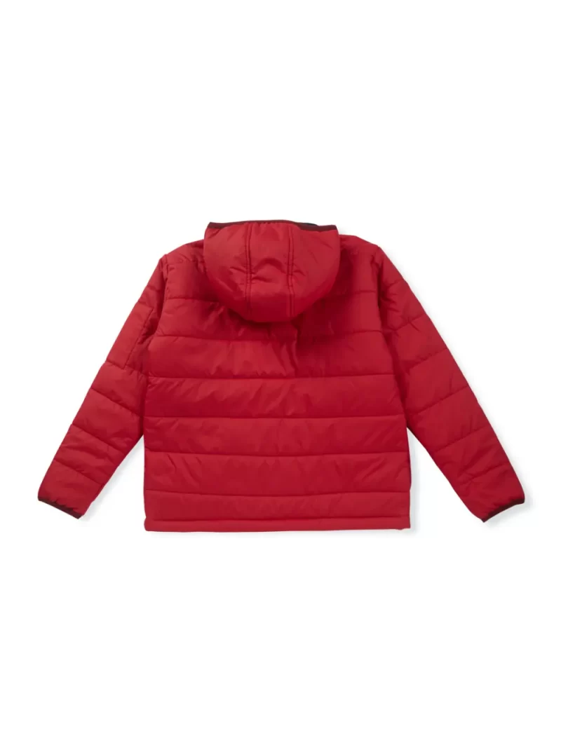 Gini And Jony Boys Red Solid Taffeta Full Sleeves Heavy Winter Jacket