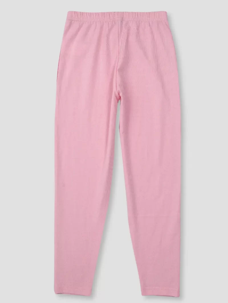 Gini And Jony Girls Pink Cotton Solid Legging Elasticated