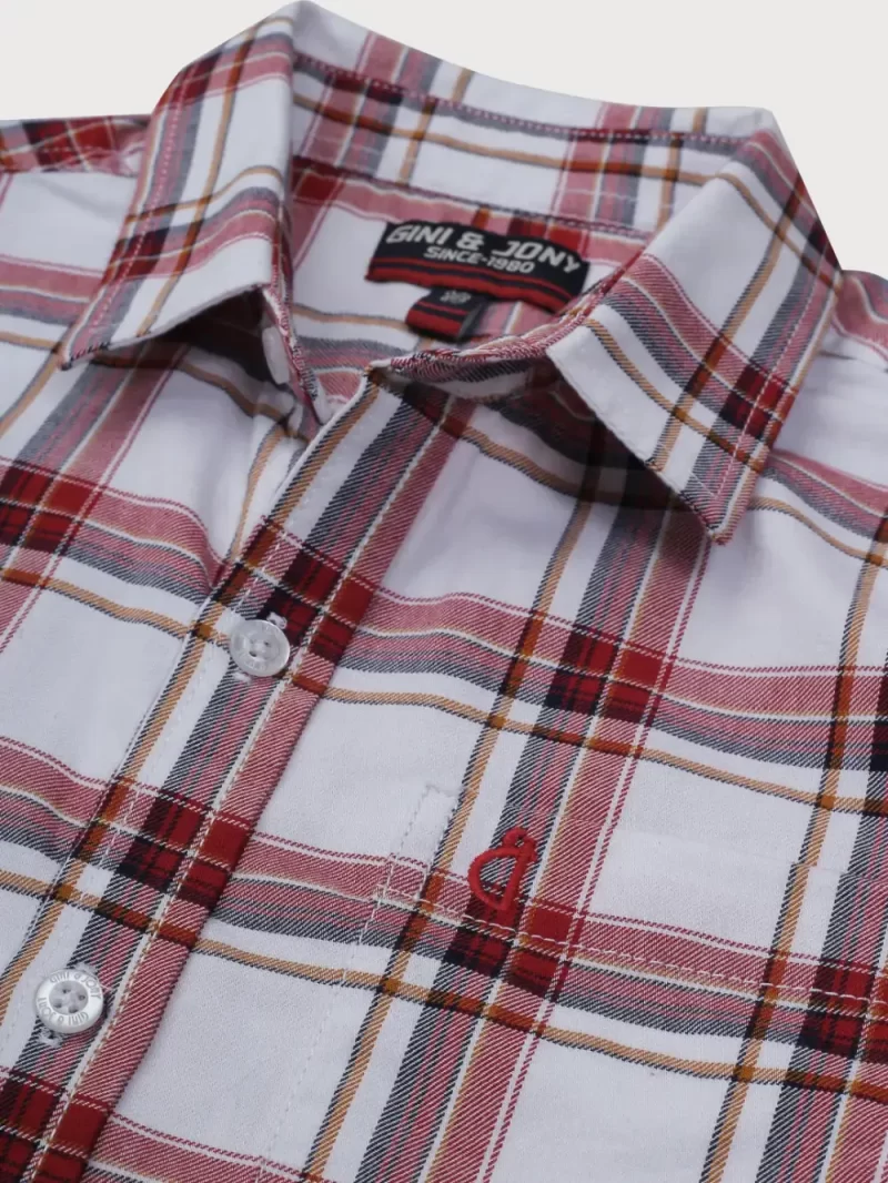 Gini And Jony Boys Solid Cotton Shirt