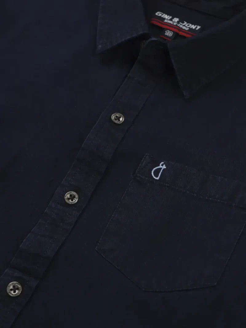 Gini And Jony Boys Solid Cotton Shirt