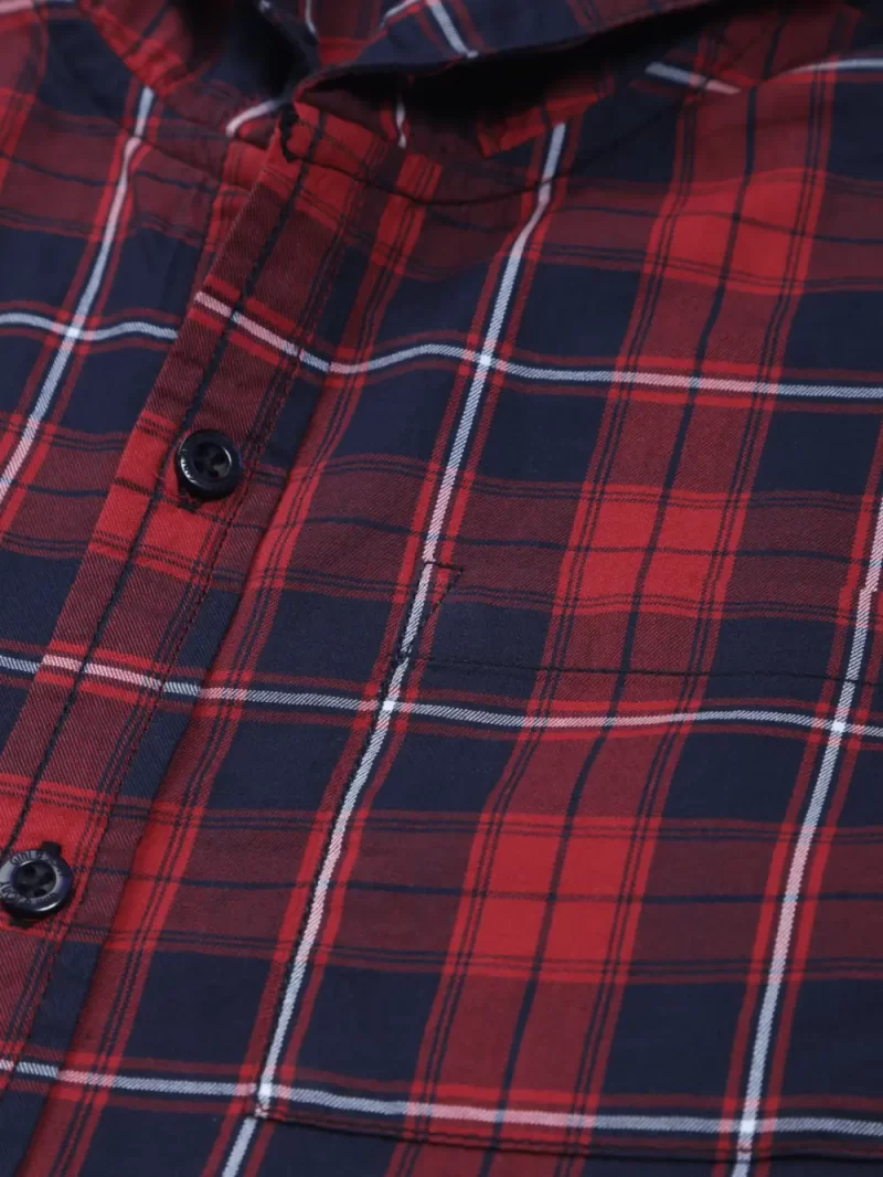 Gini & Jony Boys Red Checks Cotton Full Sleeves Shirt