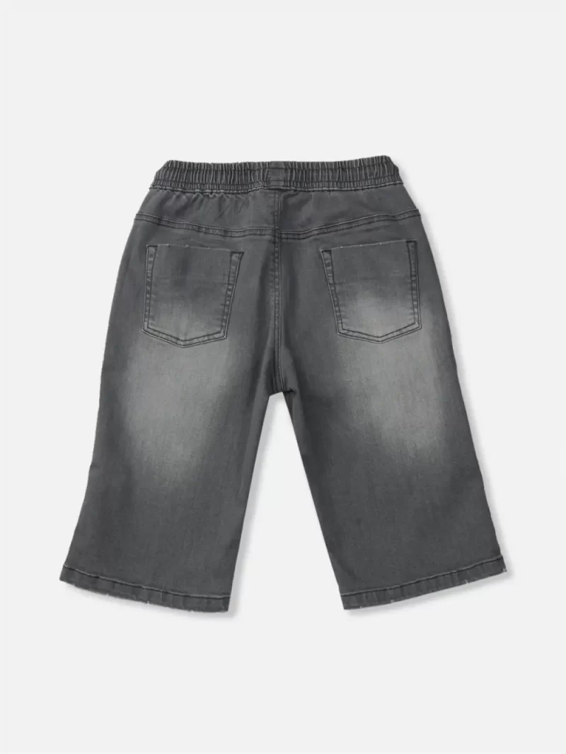 Gini And Jony Boys Grey Washed Denim Bermuda Elasticated