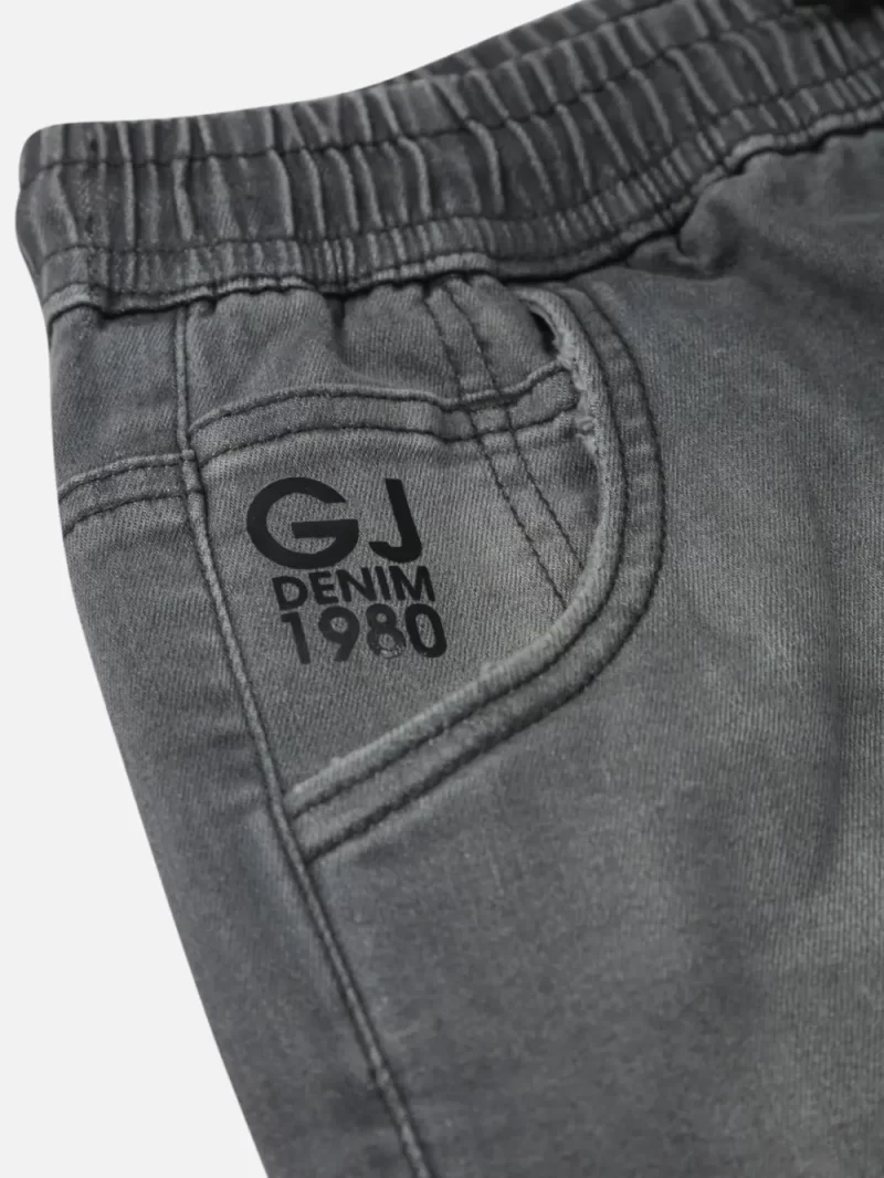 Gini And Jony Boys Grey Washed Denim Bermuda Elasticated