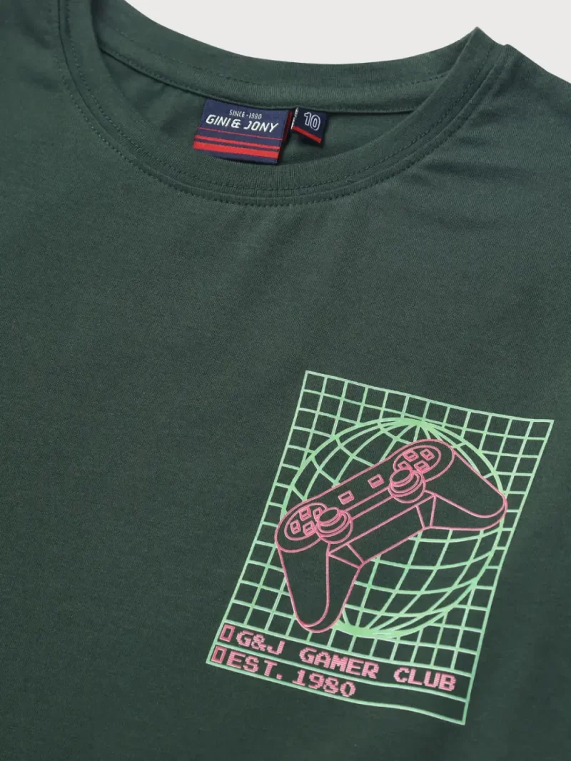 Gini & Jony 
Boys Printed Cotton Blend Regular T Shirt