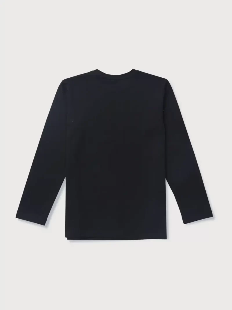 Gini & Jony Boys Black Printed Cotton T-Shirt Full Sleeves